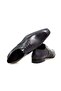 Black Color Lace-Up Genuine Leather Men's Shoes - 2