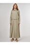 Linen Viscose Skirt Suit Mildew Green