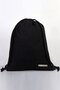 Black 35X40 cm Unisex Raw Cloth Drawstring Backpack Shoe Bag - 3