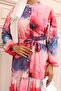 Patterned Hijab Dress Fuchsia 580 - 3