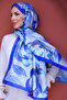 Silky Shawl with Acrylic Flower Pattern - 8
