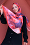 Floral Patterned Silky Voile Shawl - 2