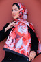 Silky Shawl with Acrylic Flower Pattern - 2
