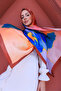 Abstract Pattern Silky Shawl - 7