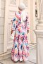 Patterned Hijab Dress Fuchsia 583 - 5