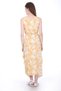 Women's Front Embroidered Zero Sleeve Dress Yellow 1122 - 4