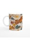 Pastel Spring Flowers Relief Pattern Mug Cup