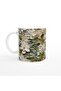 White Floral Natural Leaf Patterned Mug