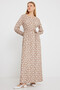 Women's Knitted Long Hijab Dress Stone 1125 - 2