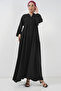 Women's Long Hijab Dress Black 1127 - 4
