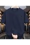 Chest Line Name Printed Cotton Combed Navy Blue T-Shirt