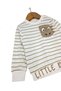 Baby Boy Seasonal Striped Crew Neck Long Sleeve 100% Cotton Baby Set - 3