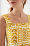 Women's Patterned Strap Dress Yellow 1137 - 5