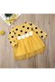 Baby Girls’ Polka‑Dot Daisy Tulle Party Dress | 24-36 Months | Mustard Yellow | Cotton | Soft - 6