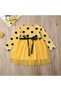 Baby Girls’ Polka‑Dot Daisy Tulle Party Dress | 24-36 Months | Mustard Yellow | Cotton | Soft - 4