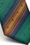 Beige Bias Patterned Emerald Green Woven Fabric Slim Fit Tie with Handkerchief // Sdk-2505-7 - 3
