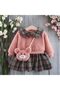 Baby Girls’ Sherpa Top & Skirt Winter Set with Bag | 24-36 Months | Pink | Fleece | Warm - 2