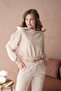 Striped Hooded Oversized Tracksuit Set with Elastic Waist - 4