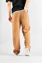 Men's Linen Trousers Elastic Waist Cotton Casual Trousers Brown - 7