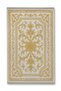 Mosso Yellow Themed Edge Detailed Flower Motif Pattern Woven Base Vintage Decorative Carpet Mosso190Yellow