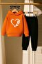 Heart Printed 3 Thread Children's Tracksuit Set
