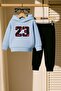 23 Printed 3 Thread Children's Tracksuit Set