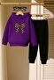 Ribbon Printed 3 Thread Children's Tracksuit Set