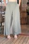 Women's Fabric Elastic Waist Baggy Trousers - 2