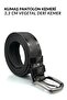 33 mm Printed Patterned Vegetal Leather Men's Fabric Trouser Belt 3