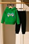 Colorful Ps Sleeve Printed 3 Thread Children's Tracksuit Set