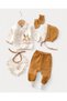 Baby Girl Muslin 5 Piece Hospital Release Bodysuit Set L 100 Organic Cotton