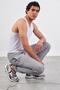 Men's Regular Fit Gray Sweatpants - 7
