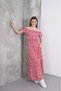 Madonna Collar Waist Elastic Woven Viscos Long Women's Dress - 7