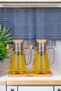 Set of 2 Bamboo Bottomed Aegean 900ml Borosilicate Glass Oil and Vinegar, White - 6
