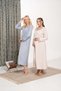 Women's Beige Special Design Lace Detailed Buttoned Breastfeeding Featured Winter Cotton Maternity Maternity Nightgown