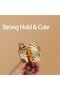 Gold Color Mussel Shell Design Metal Hair Clip 6 cm - 2