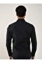 Men's Slim Fit Long Sleeve Black Shirt - 4