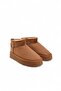 Women's Tan Suede Sheepskin Thick Sole Ankle Short Women's Boots - 7