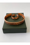 Unisex Adjustable 100% Pure Copper Bracelet Stylish Copper Ring Combination Handmade Bracelet Ring