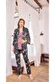 Monamise Patterned Maternity 3-Piece Pajamas Set 25123