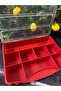 Provides Order and Elegance with the 8 Compartment Red Organizer Box - 3