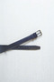 2408 - 4 cm Edge-Stitched 100% Genuine Leather Navy Blue Men's Belt - 4