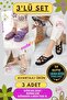 3 Pack Women's Daily Slippers Non-Slip Guest Bundle Home Beach Sea Out Slippers Triple Slippers Set