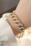 Vip Series Brass Gold Color Gourmet Bracelet with Zircon Stone in the Middle - Tj-Bb6048