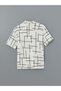 Regular Fit Short Sleeve Patterned Men's Shirt - 6
