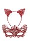 Luxury Red Lace Crown Mask Set No 2 - Party, Prom, Costume Accessory - 2