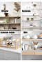 Kitchen Non-Slip Transparent Shelf Liner, Non-Slip Cabinet Interior Drawer Cover, PVC 45x300 cm Protective EVA Cover - 4
