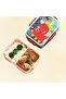 Cute Cartoon Pattern Plastic Lunch Box for Kids, BPA-Free Bento Tiffin Box with 2 Compartment - 4