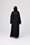Front Lace Details Layered Abaya - 2