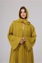 Pleated Wide Sleeves Colored Abaya - 3